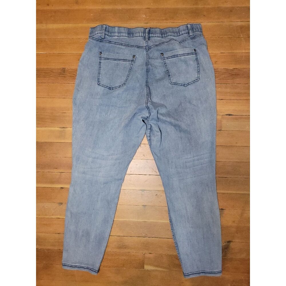 Light Blue Distressed Stretch Jegging Jeans - Picture 2 of 6
